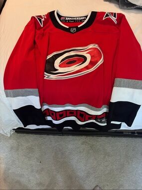 Fanatics Red Carolina Hurricanes 25th Anniversary Hockey Jersey